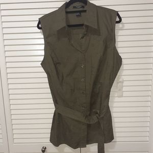 Autograph embroided sleeveless top